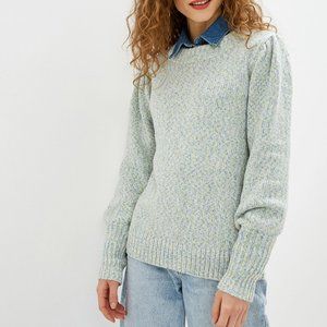 M Gap Puff Sleeved crew Neck Knit Sweater